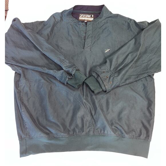 Vintage Zero Restriction Green Houndstooth Golf Windshirt Mens XL Pullover - Picture 5 of 8